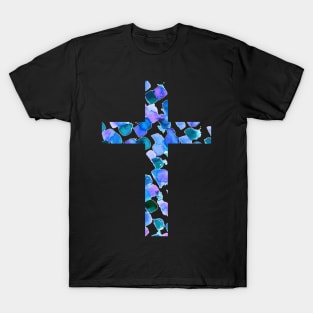 Polka Dots Easter Cross Design T-Shirt